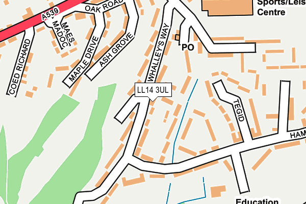 LL14 3UL map - OS OpenMap – Local (Ordnance Survey)