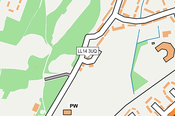 LL14 3UQ map - OS OpenMap – Local (Ordnance Survey)