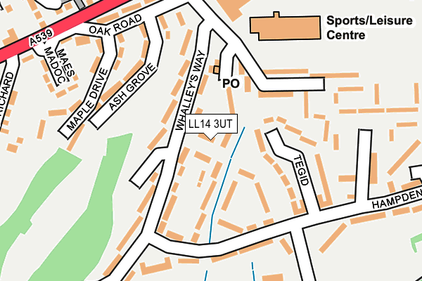 LL14 3UT map - OS OpenMap – Local (Ordnance Survey)