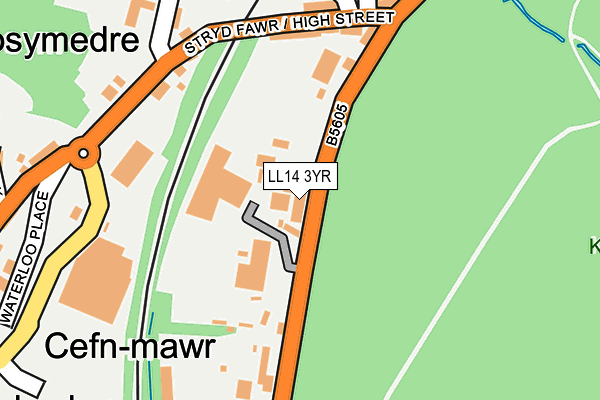 LL14 3YR map - OS OpenMap – Local (Ordnance Survey)