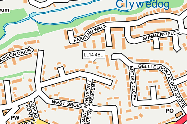 LL14 4BL map - OS OpenMap – Local (Ordnance Survey)