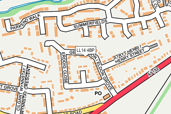 LL14 4BP map - OS OpenMap – Local (Ordnance Survey)