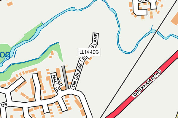 LL14 4DG map - OS OpenMap – Local (Ordnance Survey)