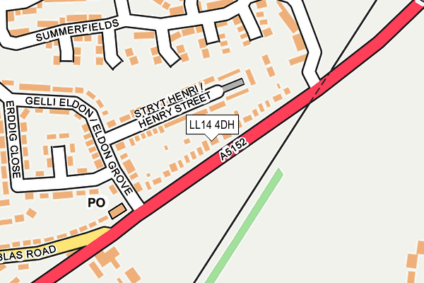 LL14 4DH map - OS OpenMap – Local (Ordnance Survey)
