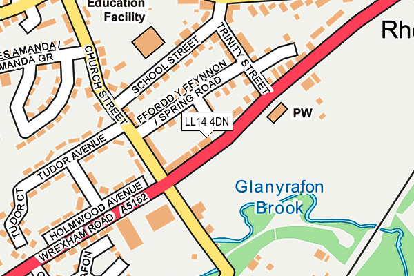 Map of RHOSTYLLEN BARBERS LIMITED at local scale