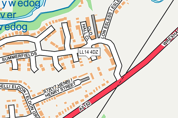 LL14 4DZ map - OS OpenMap – Local (Ordnance Survey)