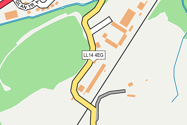 LL14 4EG map - OS OpenMap – Local (Ordnance Survey)