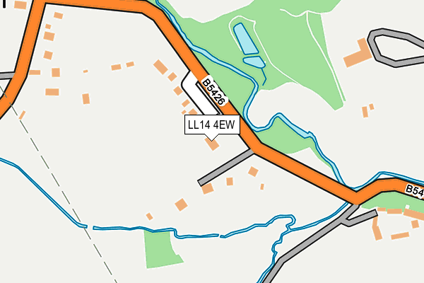 LL14 4EW map - OS OpenMap – Local (Ordnance Survey)
