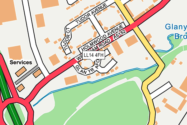 LL14 4FH map - OS OpenMap – Local (Ordnance Survey)