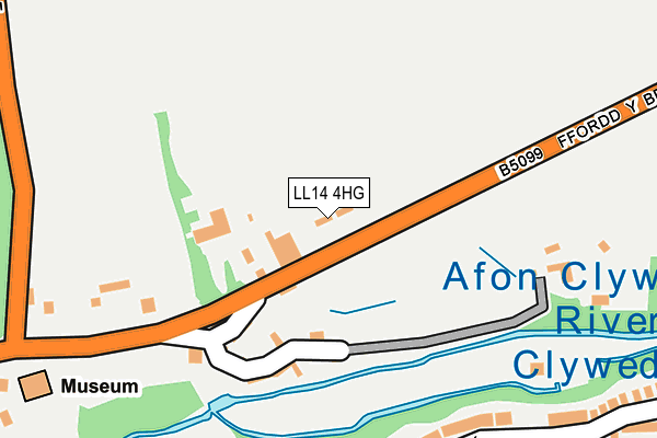 LL14 4HG map - OS OpenMap – Local (Ordnance Survey)