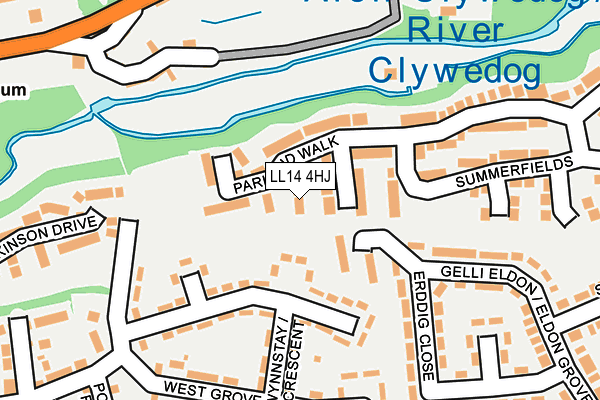 LL14 4HJ map - OS OpenMap – Local (Ordnance Survey)