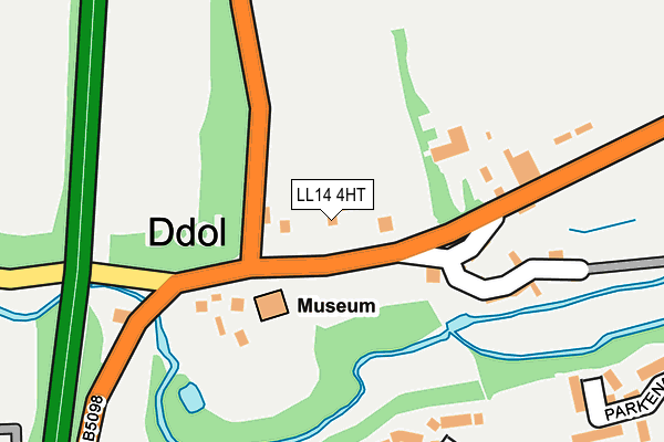 LL14 4HT map - OS OpenMap – Local (Ordnance Survey)