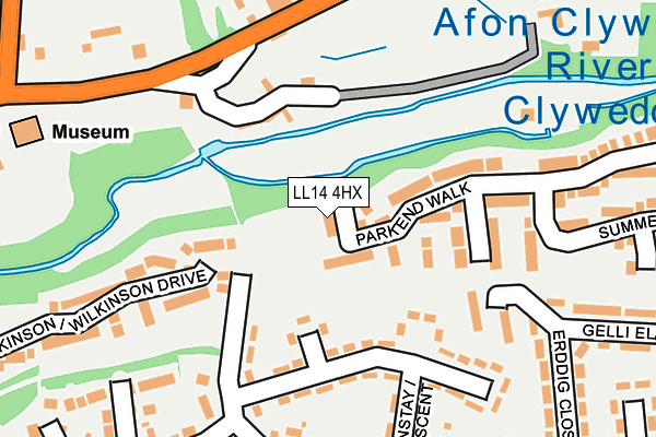 LL14 4HX map - OS OpenMap – Local (Ordnance Survey)