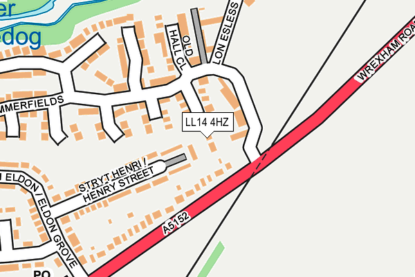 LL14 4HZ map - OS OpenMap – Local (Ordnance Survey)
