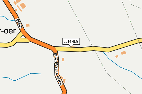 LL14 4LG map - OS OpenMap – Local (Ordnance Survey)