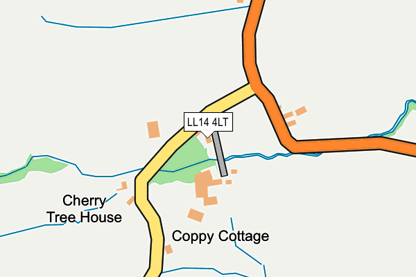 LL14 4LT map - OS OpenMap – Local (Ordnance Survey)