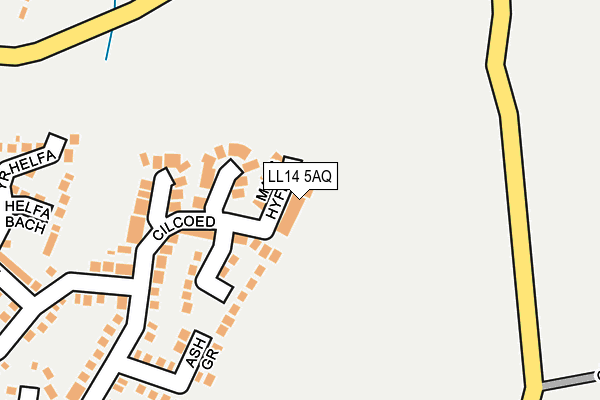 LL14 5AQ map - OS OpenMap – Local (Ordnance Survey)