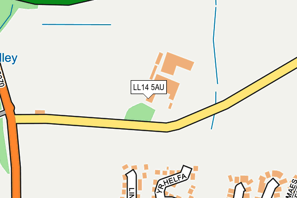LL14 5AU map - OS OpenMap – Local (Ordnance Survey)
