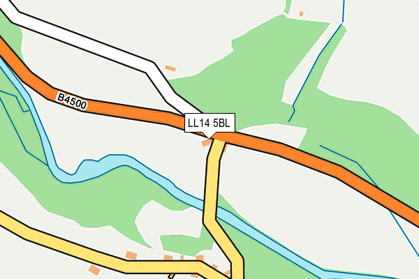 LL14 5BL map - OS OpenMap – Local (Ordnance Survey)