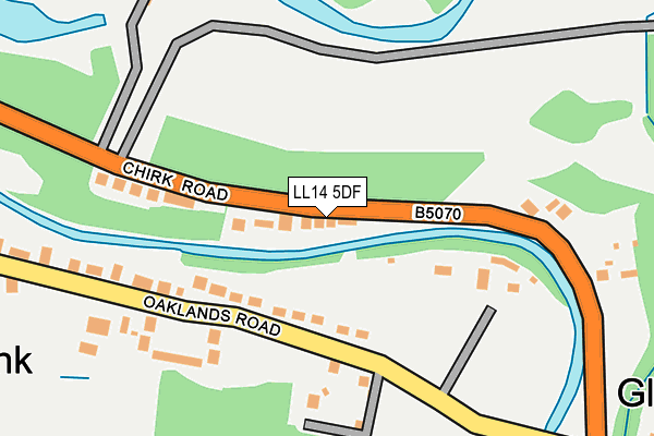 LL14 5DF map - OS OpenMap – Local (Ordnance Survey)