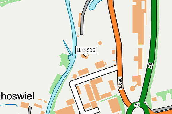 LL14 5DG map - OS OpenMap – Local (Ordnance Survey)