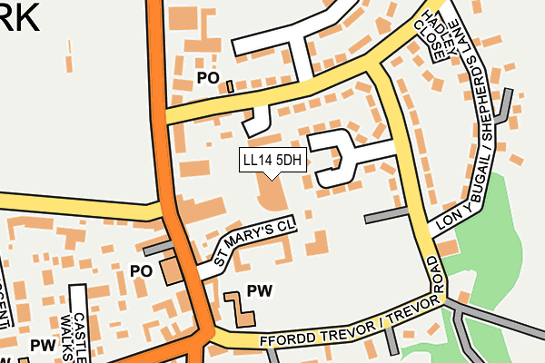 LL14 5DH map - OS OpenMap – Local (Ordnance Survey)