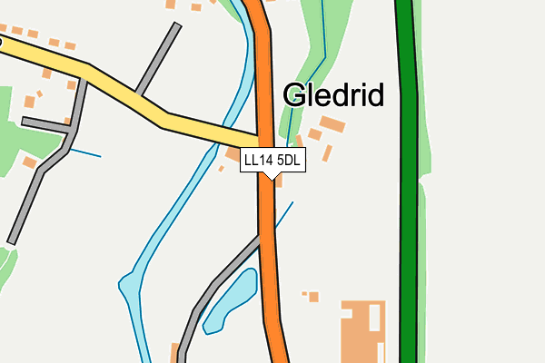 LL14 5DL map - OS OpenMap – Local (Ordnance Survey)
