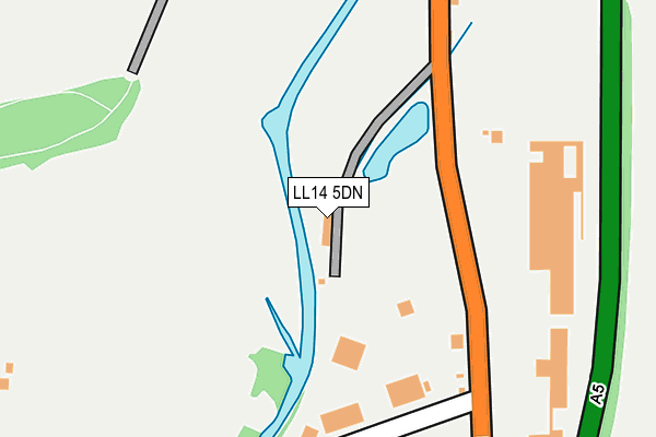 LL14 5DN map - OS OpenMap – Local (Ordnance Survey)