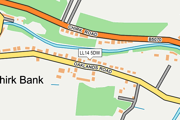 LL14 5DW map - OS OpenMap – Local (Ordnance Survey)