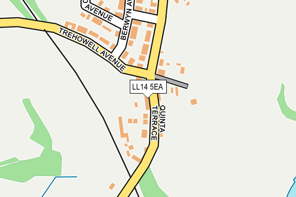 LL14 5EA map - OS OpenMap – Local (Ordnance Survey)