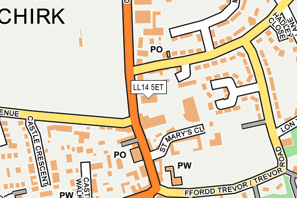 LL14 5ET map - OS OpenMap – Local (Ordnance Survey)