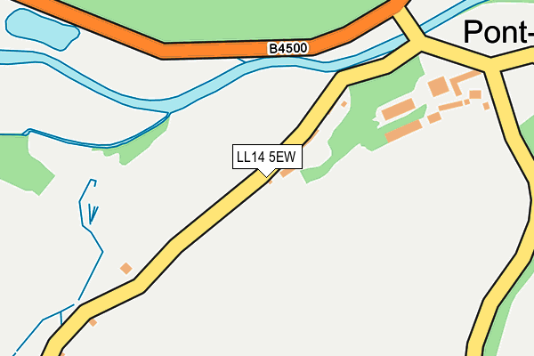 LL14 5EW map - OS OpenMap – Local (Ordnance Survey)