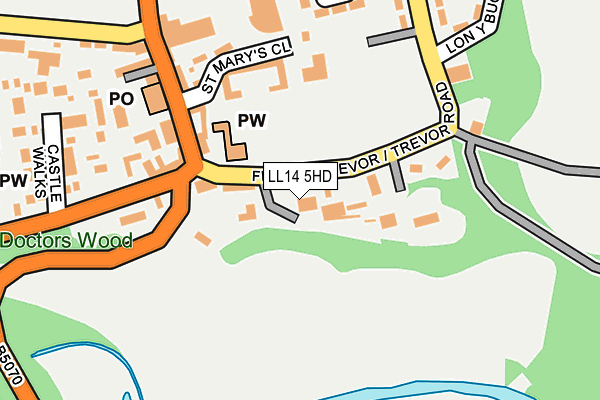LL14 5HD map - OS OpenMap – Local (Ordnance Survey)