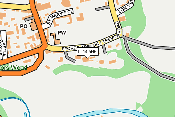 LL14 5HE map - OS OpenMap – Local (Ordnance Survey)