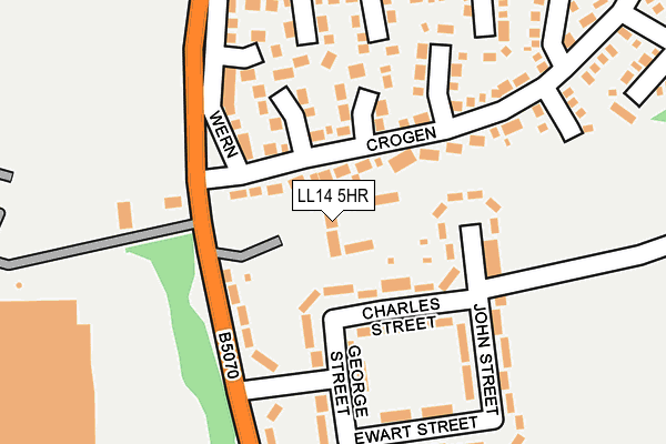 LL14 5HR map - OS OpenMap – Local (Ordnance Survey)