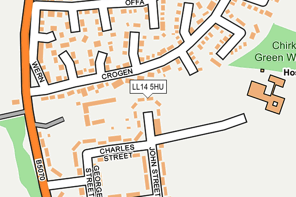 LL14 5HU map - OS OpenMap – Local (Ordnance Survey)