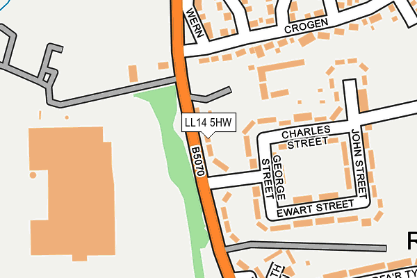 LL14 5HW map - OS OpenMap – Local (Ordnance Survey)