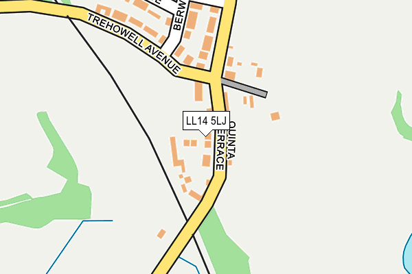 LL14 5LJ map - OS OpenMap – Local (Ordnance Survey)