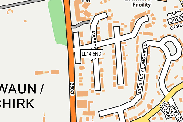 LL14 5ND map - OS OpenMap – Local (Ordnance Survey)