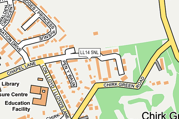 LL14 5NL map - OS OpenMap – Local (Ordnance Survey)