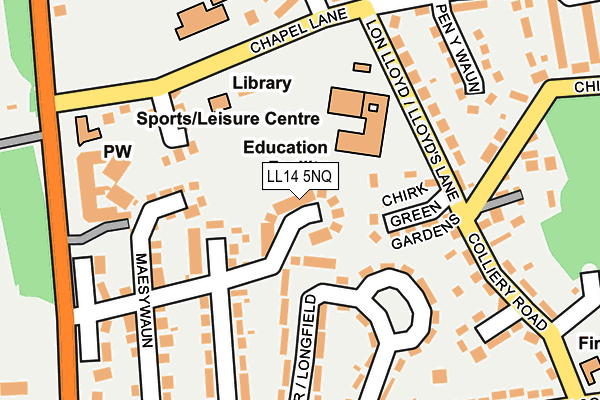 LL14 5NQ map - OS OpenMap – Local (Ordnance Survey)