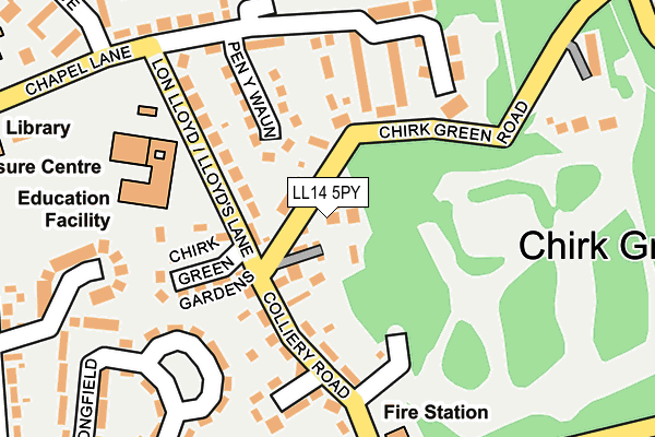 LL14 5PY map - OS OpenMap – Local (Ordnance Survey)
