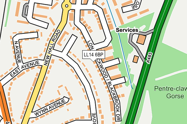 LL14 6BP map - OS OpenMap – Local (Ordnance Survey)