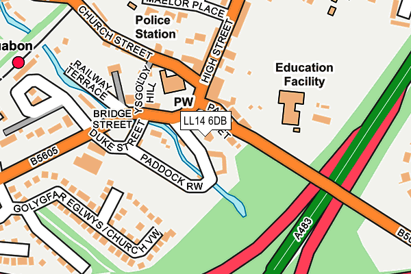 LL14 6DB map - OS OpenMap – Local (Ordnance Survey)