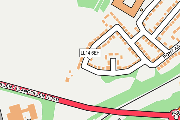 LL14 6EH map - OS OpenMap – Local (Ordnance Survey)