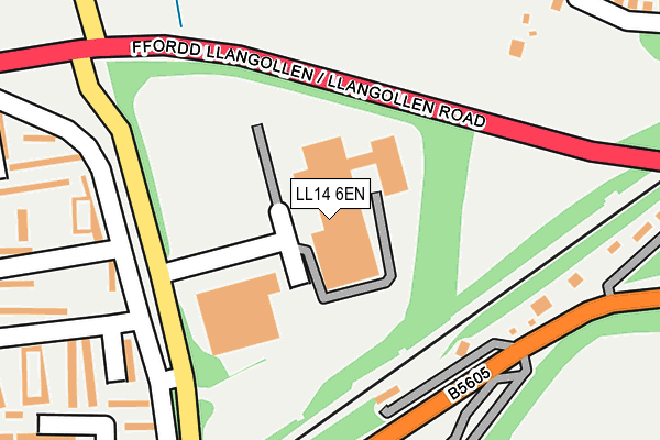 LL14 6EN map - OS OpenMap – Local (Ordnance Survey)