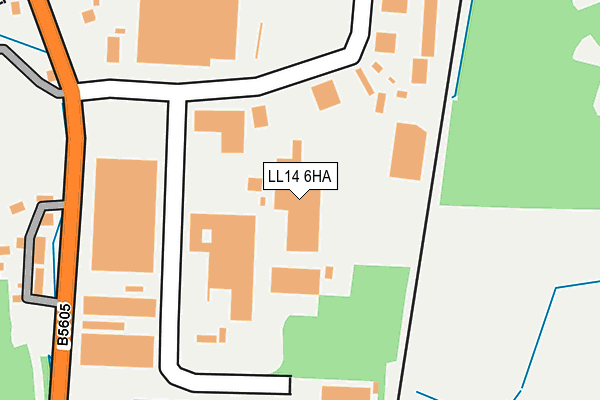 LL14 6HA map - OS OpenMap – Local (Ordnance Survey)