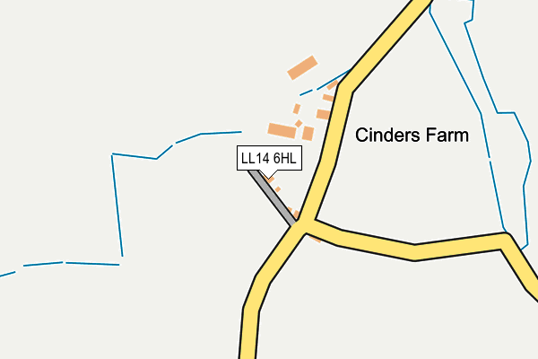 LL14 6HL map - OS OpenMap – Local (Ordnance Survey)