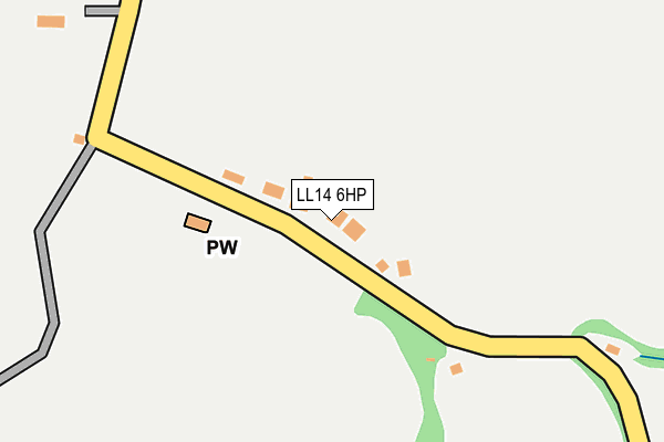 LL14 6HP map - OS OpenMap – Local (Ordnance Survey)