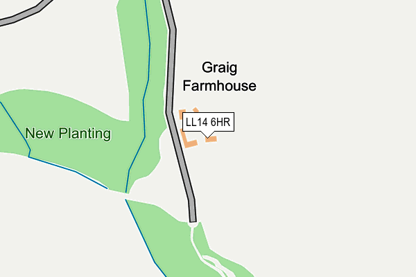 LL14 6HR map - OS OpenMap – Local (Ordnance Survey)